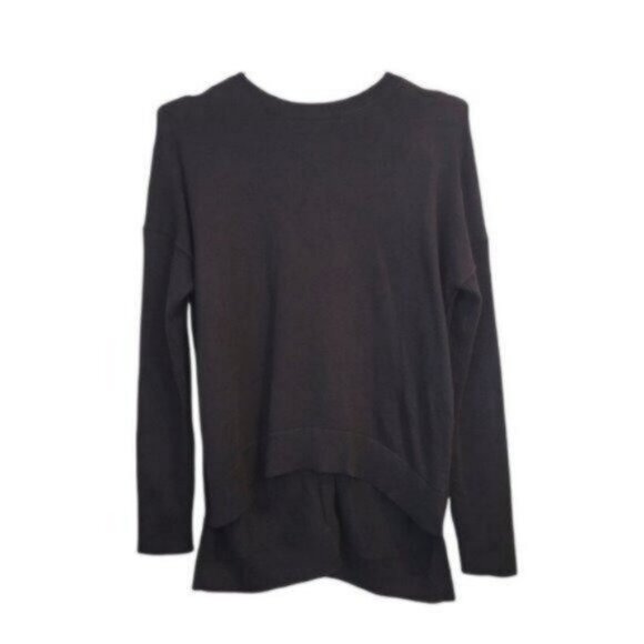 Athleta | Highlands Crossback Split Back High low Sweater Black - Picture 2 of 10